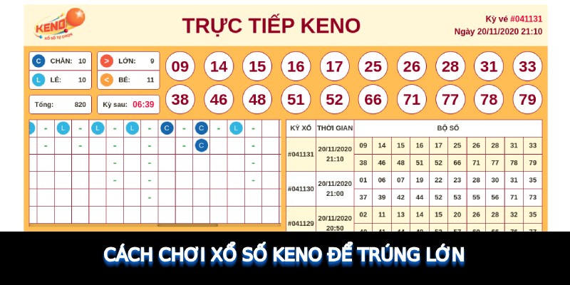 Cách chơi xổ số Keno để trúng lớn